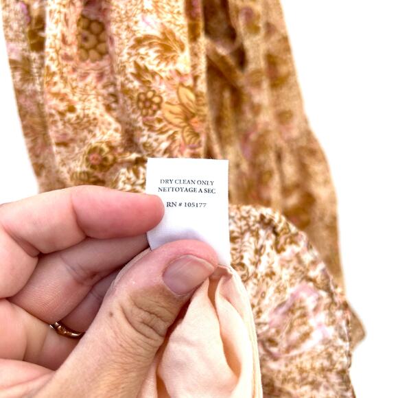 Ulla Johnson Virginia Dress Midi Belt Ruffle Yellow Meadow Cottage Cotton 2 - Picture 11 of 12